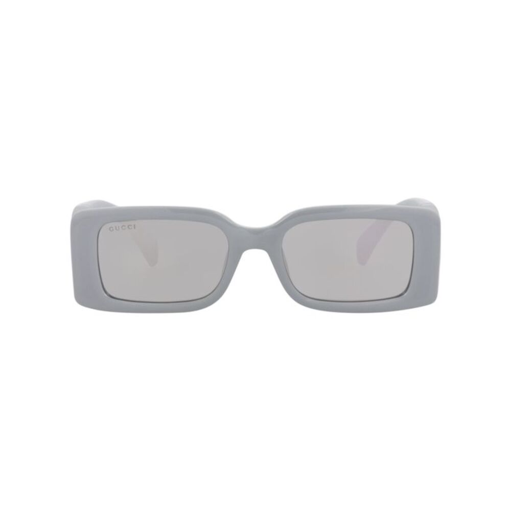 Gucci Square-Frame Injection Sunglasses Silver Womens